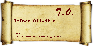 Tefner Olivér névjegykártya
