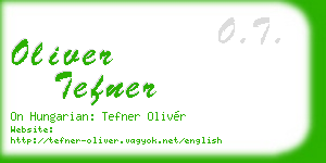 oliver tefner business card