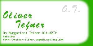 oliver tefner business card